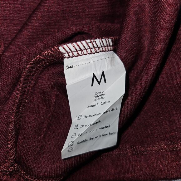 Ticticmiss Womens M Maroon M Sweatshirt Half Zip Pullover Tops New - Picture 3 of 5